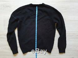 100% Auth Moncler Maglione Tricot Black Sweater Wool Top Long Sleeve Sz XL Women