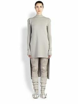 $1235 Authentic RICK OWENS VIRGIN WOOL Knitted Tunic Top Dress Long Sweater L