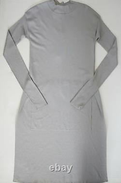 $1235 Authentic RICK OWENS VIRGIN WOOL Knitted Tunic Top Dress Long Sweater L