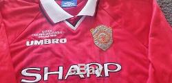 1999 Manchester United Football Top Shirt Long Sleeved Champions League