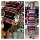 2016 Auth Chanel Long Sleeve Multicolor Sweater Top Knitted 46 Eu Rare