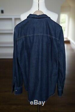 2018 Brunello Cucinelli Denim Shirt Top long sleeve monili Size S