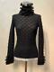 2019 Auth Chanel Long Sleeve Black Sweater Top Knitted 34-36-38 Eu Rare