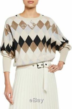 2019 Brunello Cucinelli Sweater Top long sleeve knit Size M