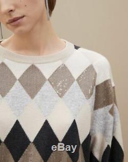 2019 Brunello Cucinelli Sweater Top long sleeve knit Size M