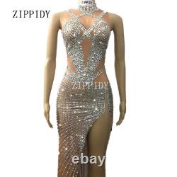 2022 Long Dress Women Sexy Party Costume Stage Dress Top Hot