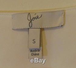 $288 Joie Long Sleeve Lace Up Flowy 100% Silk PACAYA Blouse Top Sz S (649)