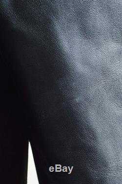 3.1 Phillip Lim Black Silk Leather Long Sleeve Top SZ 4