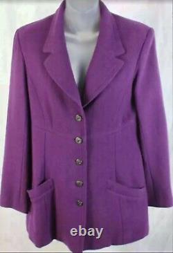 $4130 CHANEL TWEED 02A Vintage Logo 38 40 42 6 8 10 Dress Coat Jacket Top Blazer