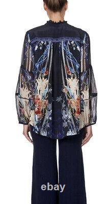 £516 Camilla Franks Blouse With Yoke And Necktie Mare Mystique XS uk 8 10 12 Top
