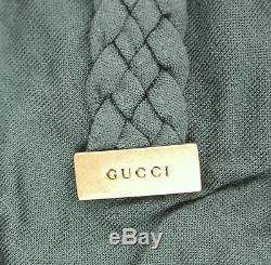 $695 NEW Authentic Gucci Long Sleeve Top Blouse withBraided Belt, sz L, 304545
