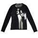 90s Jean Paul Gaultier Mosaic Lovers Mesh Shirt Top Size 40 Black Good Condition