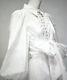 Acler White Cotton Big Bow Eyelet Cutout Puffy Sleeves Nwt Neiman Marcus Size 2
