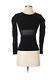 Alexander Mcqueen Mcq Black Long Sleeve Underboob Cut Out Top New! Nwt Xs Small