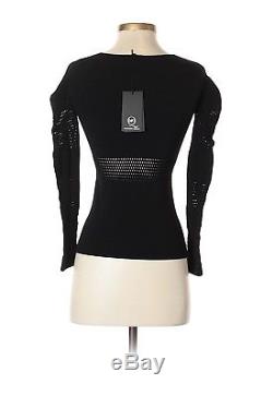 ALEXANDER MCQUEEN MCQ Black Long Sleeve Underboob Cut Out Top NEW! NWT XS Small