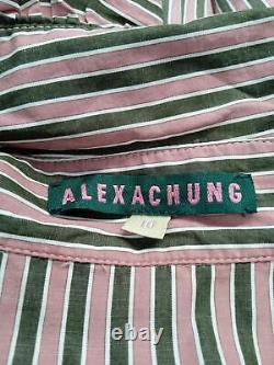 ALEXA CHUNG Ladies Pink Cotton Long Sleeve Ciollared Blouse Top Size UK10
