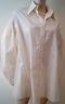 Amanda Wakeley Cream Silk Pleated Long Sleeve Oversized Evening Shirt Top Uk10
