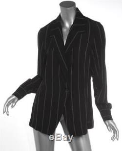 ANINE BING Isabella Black Striped Long Sleeve Blouse Blazer Jacket Top S NEW