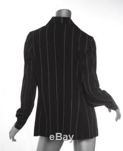 ANINE BING Isabella Black Striped Long Sleeve Blouse Blazer Jacket Top S NEW