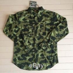 A BATHING APE BAPE Men's Tops Camouflage Long-Sleeved Shirt Size L