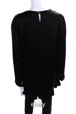 Adeam Womens Parachute Long Sleeve Top Black Size M