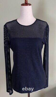 Akris punto Mesh Long Sleeve Top, Women, Size 8