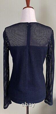 Akris punto Mesh Long Sleeve Top, Women, Size 8