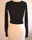 Alaia Paris Black 100% Cashmere Long Sleeve Sweater Top Sz 36