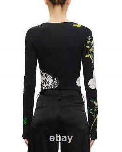 Alice & Olivia (xs) Delaina Essential Col. Or Long Sleeve Top Nwt Msrp$275