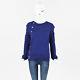 Altuzarra Nwt Blue Wool Button Minamoto Long Sleeve Sweater Top Sz Xs