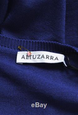 Altuzarra NWT Blue Wool Button Minamoto Long Sleeve Sweater Top SZ XS