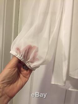 Altuzarra Natural Pipit Lace Up Silk Long Sleeve Blouse Top FR 38 US 6 $1770