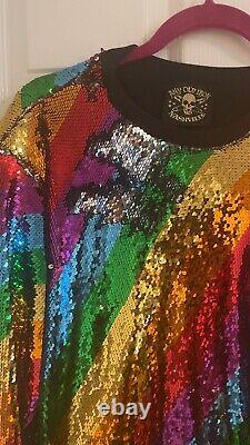 Any old iron nashville rainbow sequin top size 16 to 18 XXL