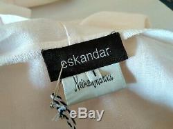 Archival Eskandar Semi-Sheer Dusty Pink Draped Hooded Linen Long Sleeve Top
