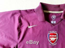 Arsenal Home Shirt 2005. Large. Nike Red Adults Long Sleeves Football Top Only L