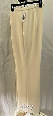 Arthur Levine 3-Piece Ivory Pants Suit Size 14 NWT