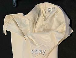 Arthur Levine 3-Piece Ivory Pants Suit Size 14 NWT