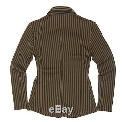 Auth FENDI Vintage Logos Pequin Stripe Long Sleeve Shirt Tops Sz 38 US M 1544m