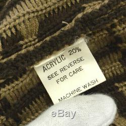 Auth FENDI Vintage Zucca Pattern Long Sleeve Knit Tops Sweaters Brown AK25631k