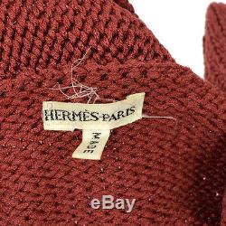 Auth HERMES by MARGIELA Vintage Long Sleeve Tops Knit Sweater Brown #M AK34107h