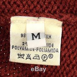 Auth HERMES by MARGIELA Vintage Long Sleeve Tops Knit Sweater Brown #M AK34107h