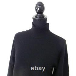 Auth HERMES by MARGIELA Vintage Long Sleeve Turtleneck Sweater Black #XL Y02287j