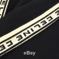Authentic CELINE Vintage Logos Long Sleeve Tops Black #S Cashmere Y03468