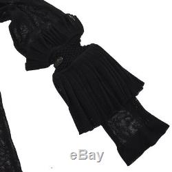 Authentic CHANEL Vintage CC Logos Long Sleeve Tops Black #34 08P Y03132b