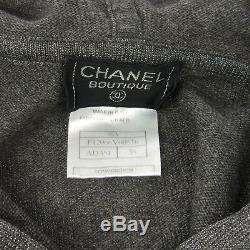 Authentic CHANEL Vintage CC Logos Long Sleeve Tops Gray #38 Y02302c