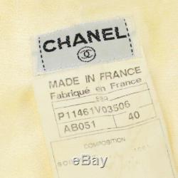 Authentic CHANEL Vintage CC Logos Long Sleeve Tops Shirt Ivory #40 AK25011