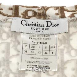 Authentic Christian Dior Vintage Logos Long Sleeve Shirt Tops Brown AK28315