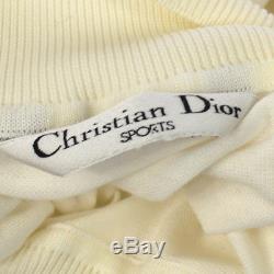 Authentic Christian Dior Vintage Logos Long Sleeve Shirt Tops White AK25939