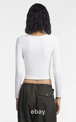 Authentic Dion Lee Central Braid LS Top in White, Black, Smoke. SIZES XS, S, M, L