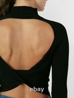 Authentic Dion Lee Twist Back LS Top in Black. Available in AU 6, 8, 10